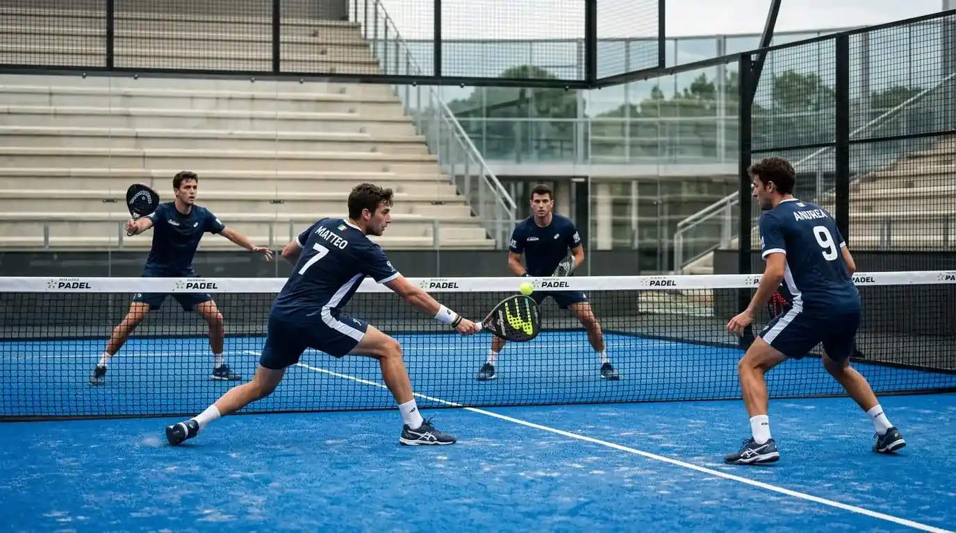 Due esempi di scambi padel che illustrano la meccanica del pari/dispari
